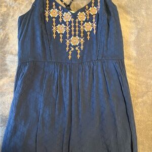 Navy Blue Romper Dress